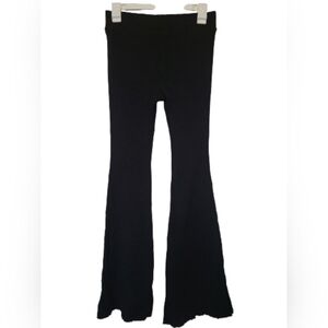 La Miel | Black Ribbed Bell Bottom Pants